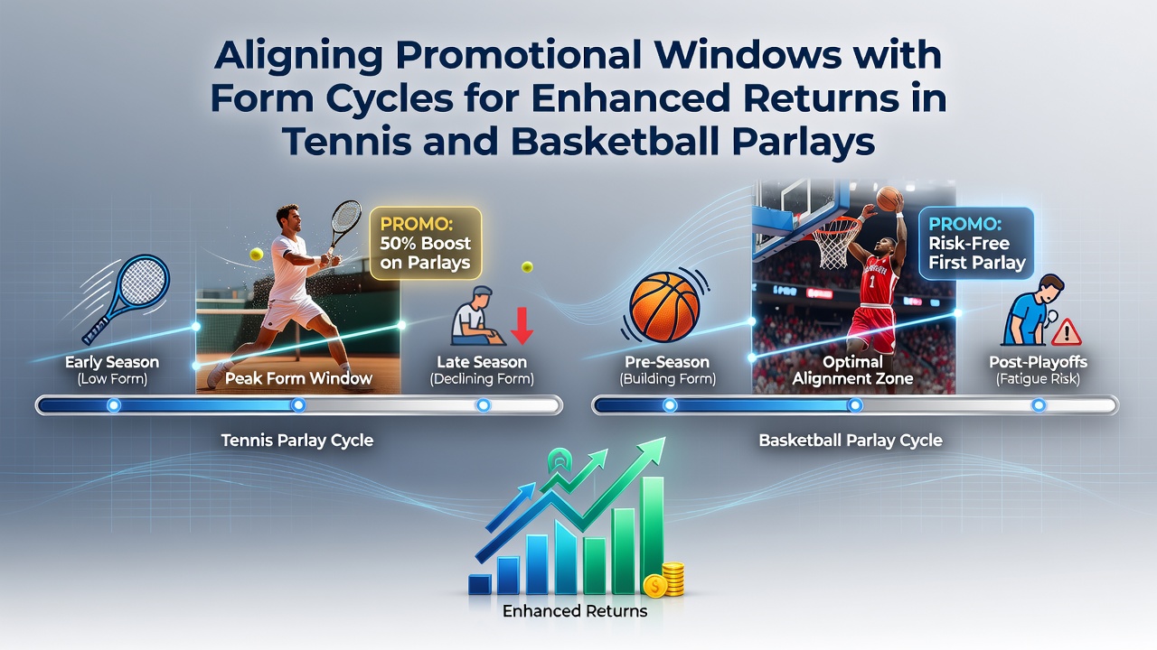 Tennis player in peak form during a promotional betting window with overlaid basketball court graphics