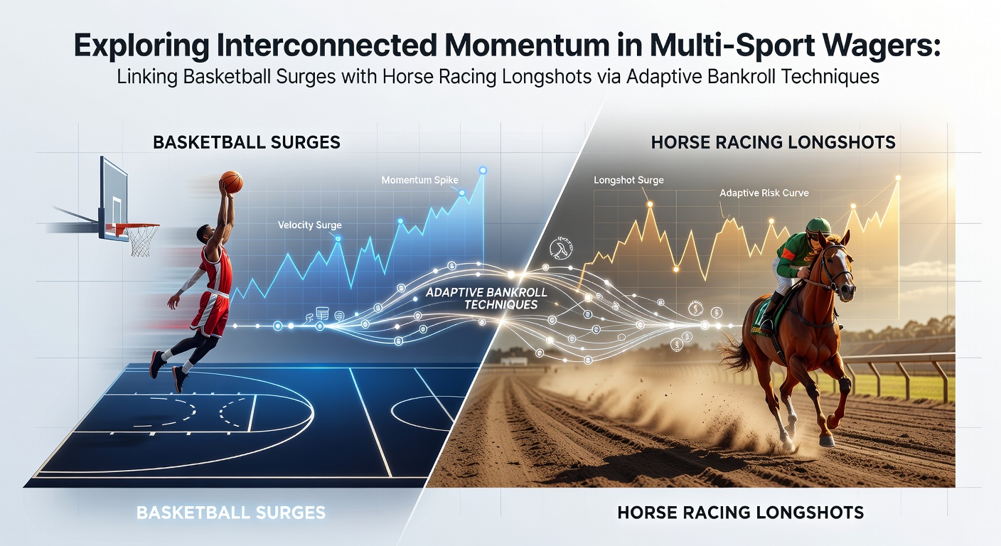 Visualization of interconnected momentum between basketball and horse racing betting strategies