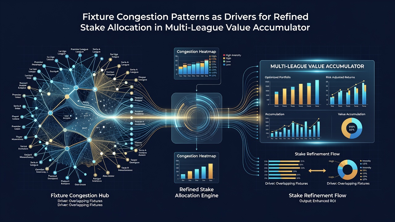 Chart illustrating stake allocation adjustments based on fixture density across concurrent league schedules