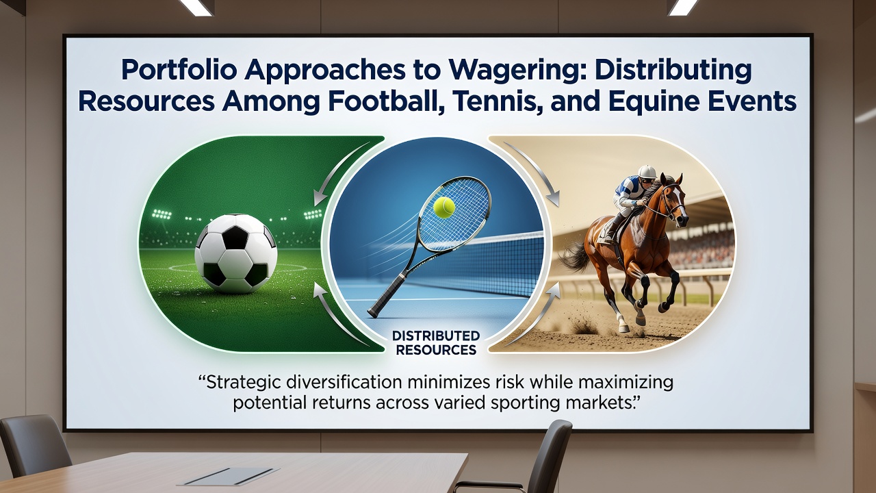Bankroll distribution chart showing football tennis and equine wagering segments