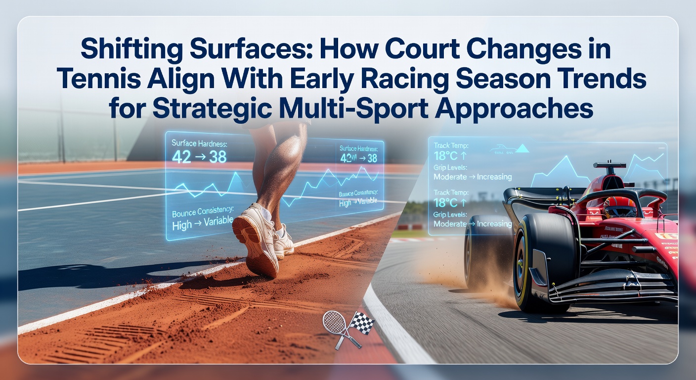 Tennis players adapting to different court surfaces during seasonal transitions alongside early horse racing events
