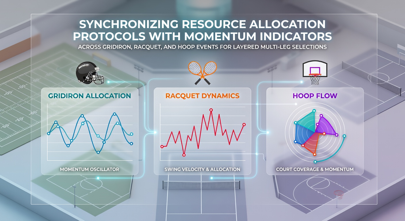 Visual overview of momentum indicators applied to gridiron, racquet, and hoop events in multi-leg betting structures