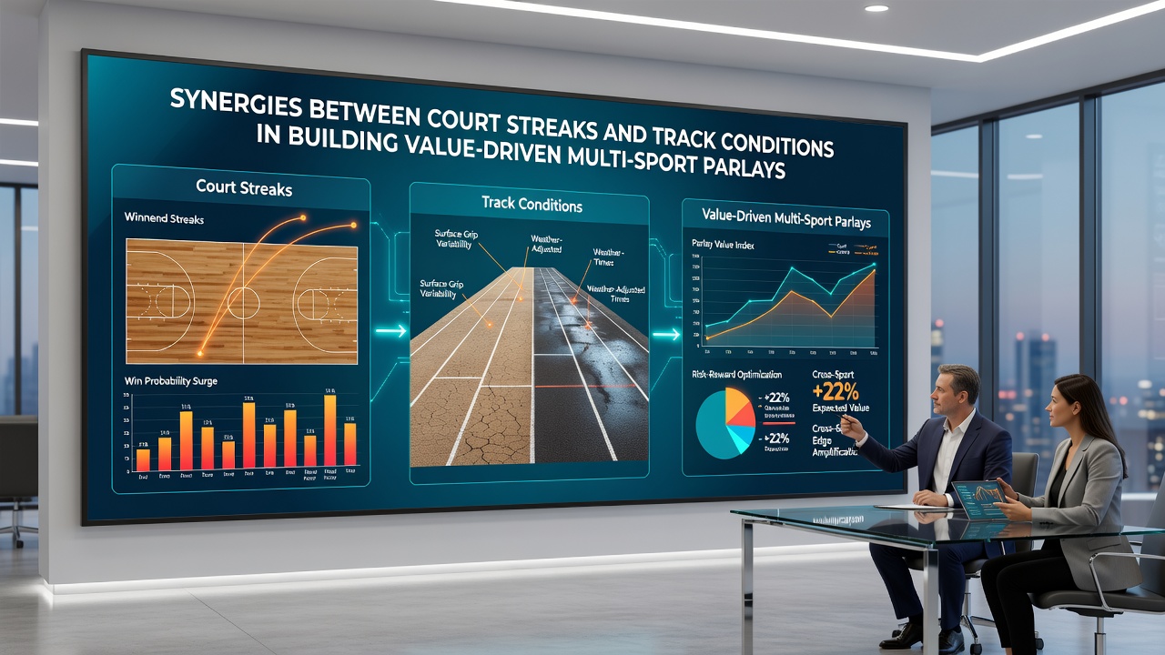 Data visualization showing overlapping graphs of court win streaks and horse racing track moisture levels