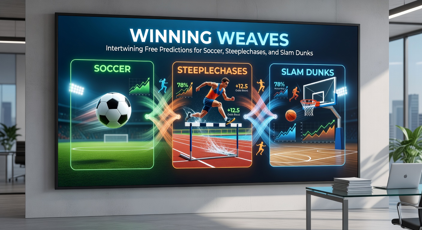 Close-up of intertwined betting slips showing soccer, horse racing, and basketball icons, representing multi-sport parlay construction